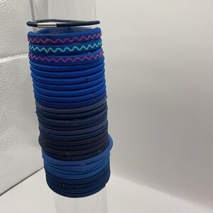Source Unknown Blue and Navy Hair Ties